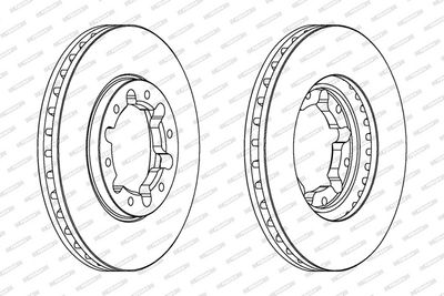 Brake disc Voor Links/Rechts past: AUDI 80 B4  NISSAN PATROL GR V 2.0-4.5 09.91-