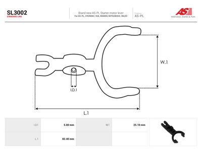 Starterarm, karburator AS-PL SL3002