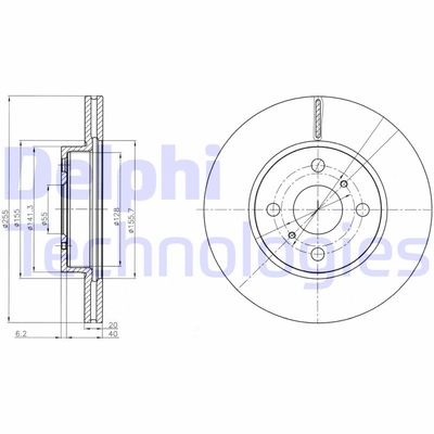 Bromsskiva DELPHI BG4274