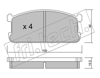 fri.tech. 496.0 Тормозные колодки для MITSUBISHI LANCER II (A17_)