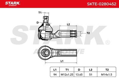 накрайник на напречна кормилна щанга STARK SKTE-0280452
