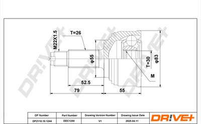 каре комплект, полуоска DR!VE+ DP2110.10.1244