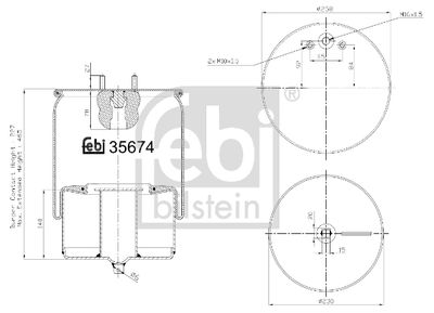 Bälgar, luftfjädring FEBI BILSTEIN 35674