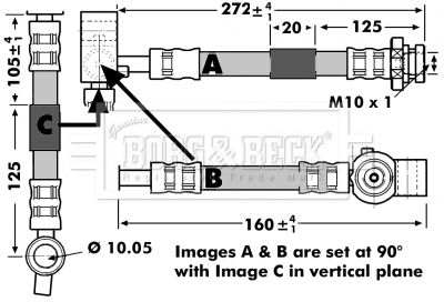 Brake Hose Borg & Beck BBH7149