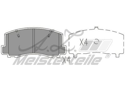 комплект спирачно феродо, дискови спирачки A.Z. Meisterteile AZMT-44-022-2262