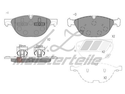 комплект спирачно феродо, дискови спирачки A.Z. Meisterteile AZMT-44-022-1620