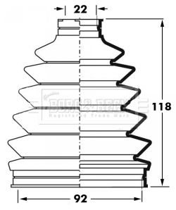 Bellow, drive shaft Borg & Beck BCB6025