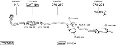 Układ wydechowy BOSAL SYS05163