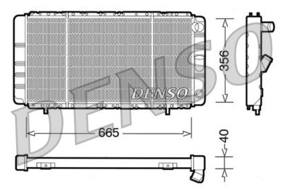 Радиатор, охлаждение двигателя DENSO DRM23021 для RENAULT 21