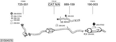 Układ wydechowy BOSAL SYS04576