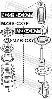 MZSS-CX7F Опора переднего амортизатора  FEBEST FEBEST 