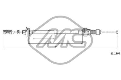 Lanko plynu Metalcaucho 80900