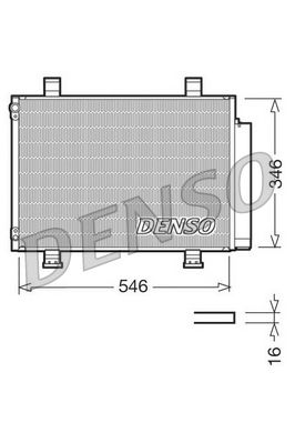 Конденсатор, кондиционер DENSO DCN47001 для SUZUKI SWIFT