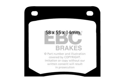 Комплект тормозных колодок, дисковый тормоз EBC Brakes DP139 для NISSAN CHERRY