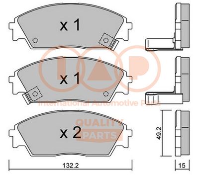 Комплект тормозных колодок, дисковый тормоз IAP QUALITY PARTS 704-06012P для HONDA PRELUDE