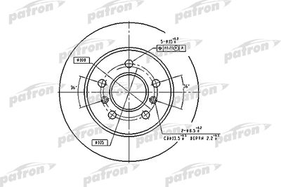 PBD1029 PATRON Тормозной диск