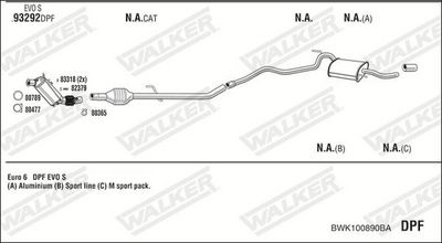 ABGASANLAGE WALKER BWK100890BA