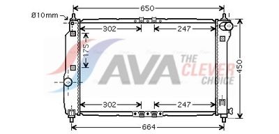 радиатор, охлаждане на двигателя AVA Clever Choice DWA2067
