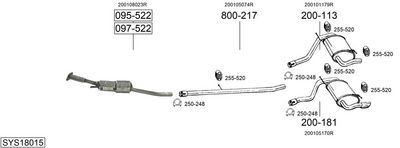 SISTEM DE ESAPAMENT BOSAL SYS18015