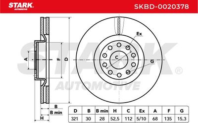 спирачен диск STARK SKBD-0020378