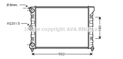 Радиатор, охлаждение двигателя AVA QUALITY COOLING VN2011 для VW SANTANA
