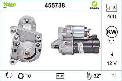 VALEO 455738 Стартер 
