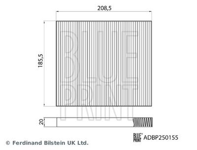 Kabinový filter BLUE PRINT ADBP250155