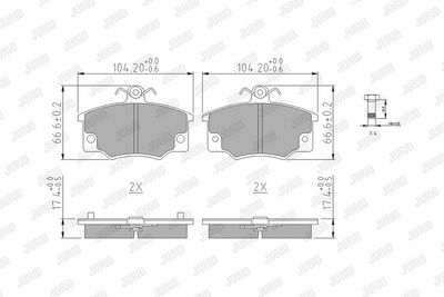 BREMSBELAGSATZ SCHEIBENBREMSE JURID 571309J 1