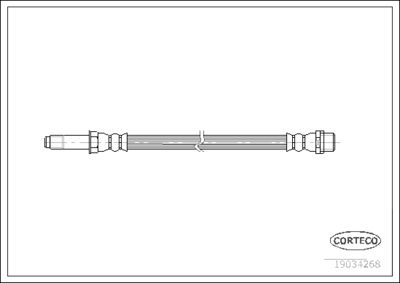 CORTECO 19034268 Тормозной шланг для VW MULTIVAN V (7HM, 7HN, 7HF, 7EF, 7EM, 7EN)
