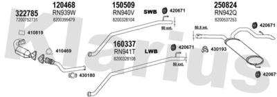Układ wydechowy KLARIUS 721128E