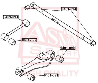 Подвеска, рычаг независимой подвески колеса ASVA 0401-090 для MITSUBISHI L400