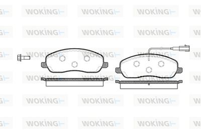 Комплект тормозных колодок, дисковый тормоз WOKING P10463.02 для LANCIA THESIS