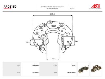 Usměrňovač, generátor AS-PL ARC5150