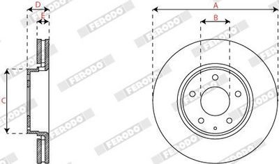 BREMSSCHEIBE FERODO DDF2849C 2