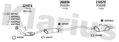 Układ wydechowy KLARIUS 630497E