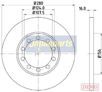 спирачен диск JAPANPARTS DP-0314C