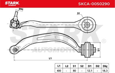 носач, окачване на колелата STARK SKCA-0050290