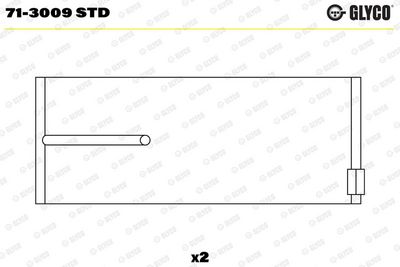 Blazinica ležaja klipnjače GLYCO 71-3009 STD