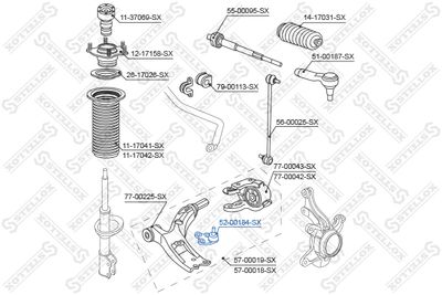 STELLOX 52-00184-SX Шаровая опора для HONDA CR-V III (RE_) 2.4 i-VTEC 4WD (RE7)
