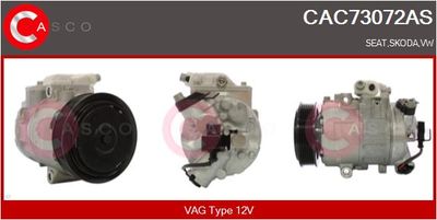 Компрессор, кондиционер CASCO CAC73072AS для VW FOX