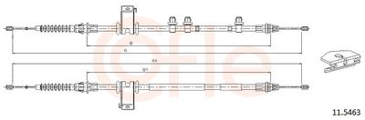 Cable Pull, parking brake 11.5463