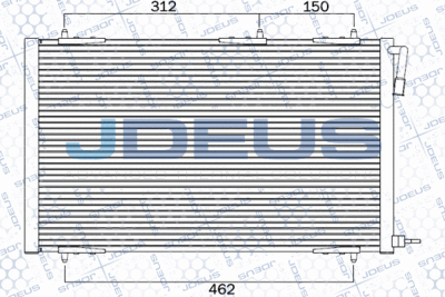 Конденсатор, кондиционер JDEUS 721M50 для PEUGEOT 206+