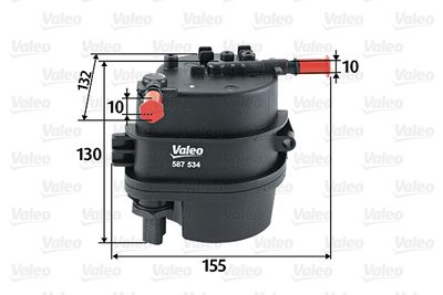 VALEO 587534 Топливный фильтр  для TOYOTA AYGO (Тойота Аго)