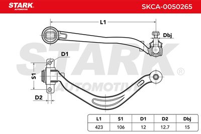 носач, окачване на колелата STARK SKCA-0050265