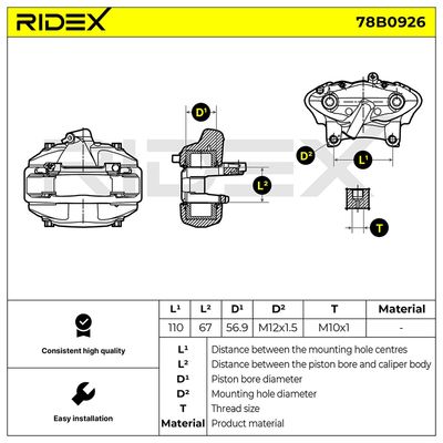 спирачен апарат RIDEX