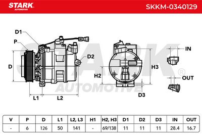 компресор, климатизация STARK SKKM-0340129