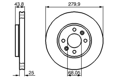 спирачен диск BOSCH 0 986 478 505
