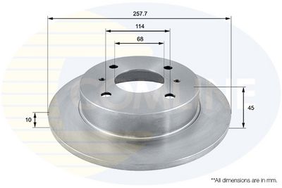 Brzdový kotouč COMLINE ADC0217