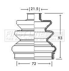 FIRST LINE FCB2761 Пыльник шруса  для NISSAN MICRA II (K11) 1.0 i 16V