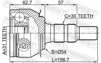 Joint Kit, drive shaft 1010-J309